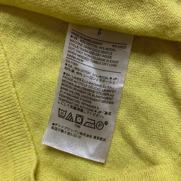 Banana Republic Women’s Short Sleeve Sweater Cotton Blend Small Yellow - Picture 3 of 7